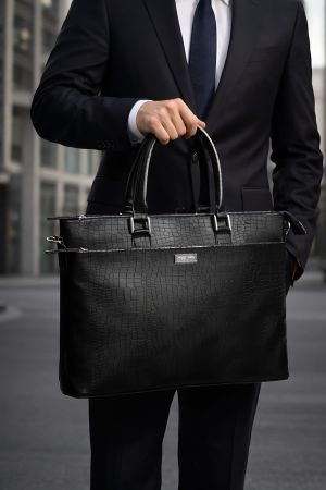 KEYA NERO Croc Vegan Laptop Bag